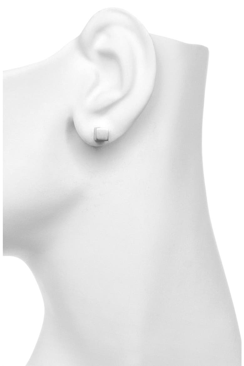'Cornerstone' Stud Earrings, Alternate, color, SILVER