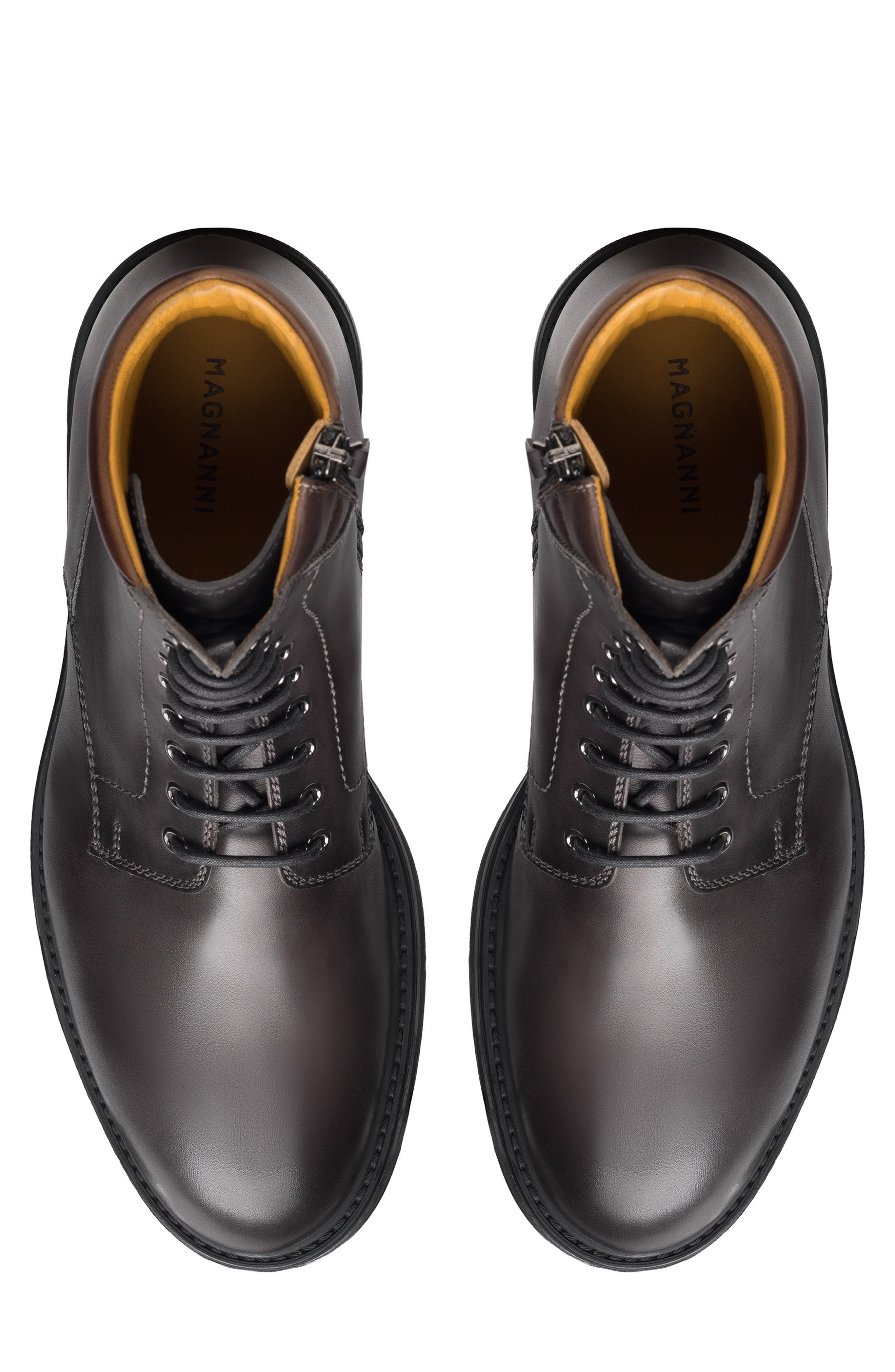 Magnanni Grayson Lace-Up Lug Sole Boot, Alternate, color, 