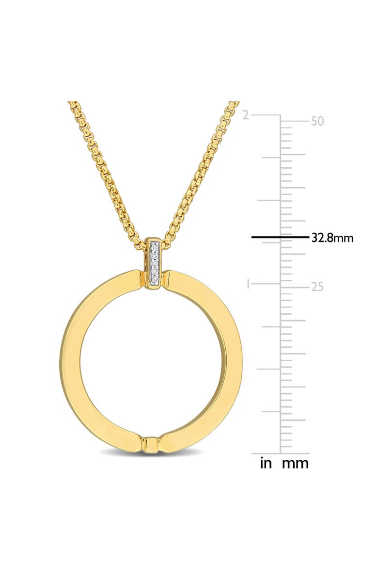 Julianna B. Diamond Accent Circle Pendant Necklace 14k, Alternate, color, Yellow Gold