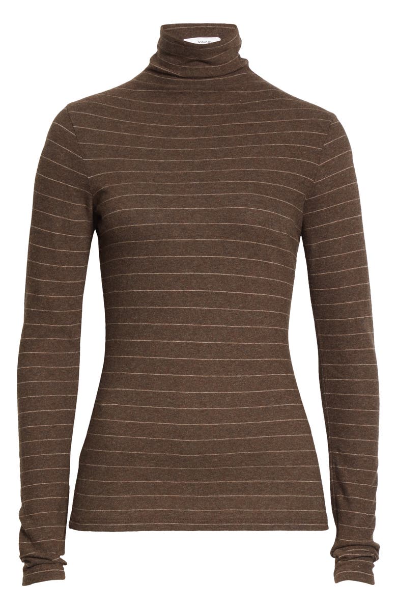 Vince Hazy Chalk Stripe Turtleneck Top, Alternate, color, 