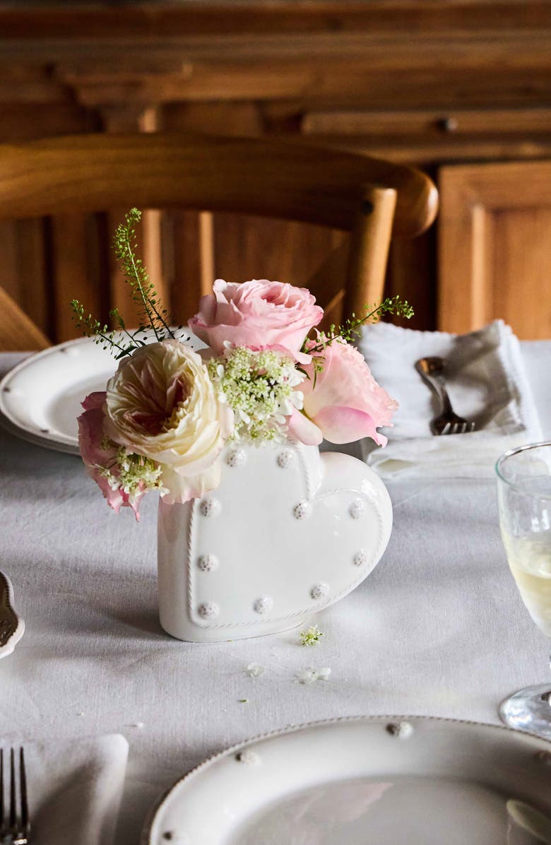 Juliska Berry & Thread Heart Vase, Alternate, color, Whitewash