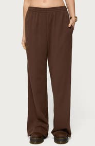 EDIKTED Binah Wide Leg French Terry Sweatpants