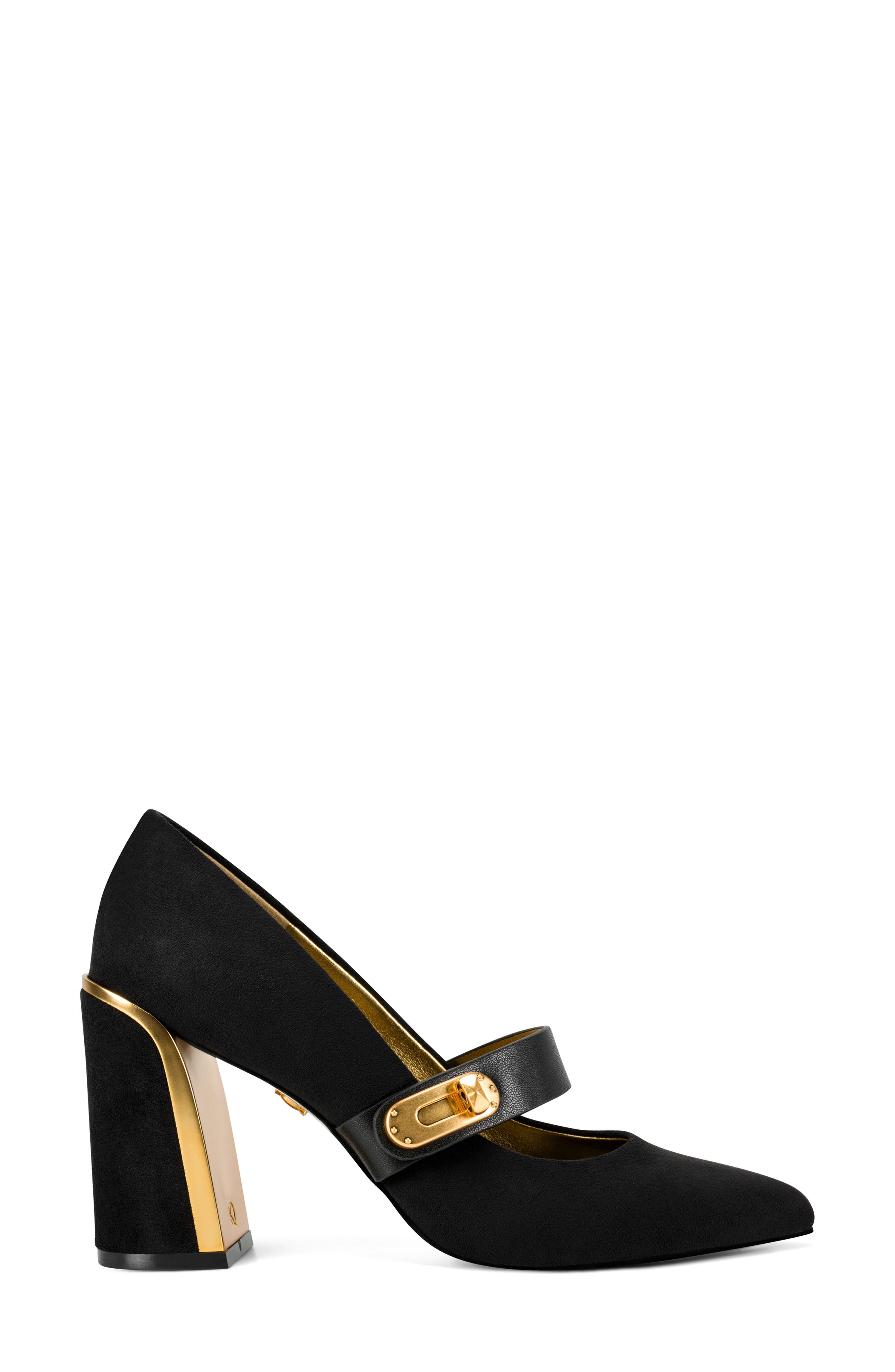 Rosey Mary Jane Pointed Toe Pump, Alternate, color, BLACK