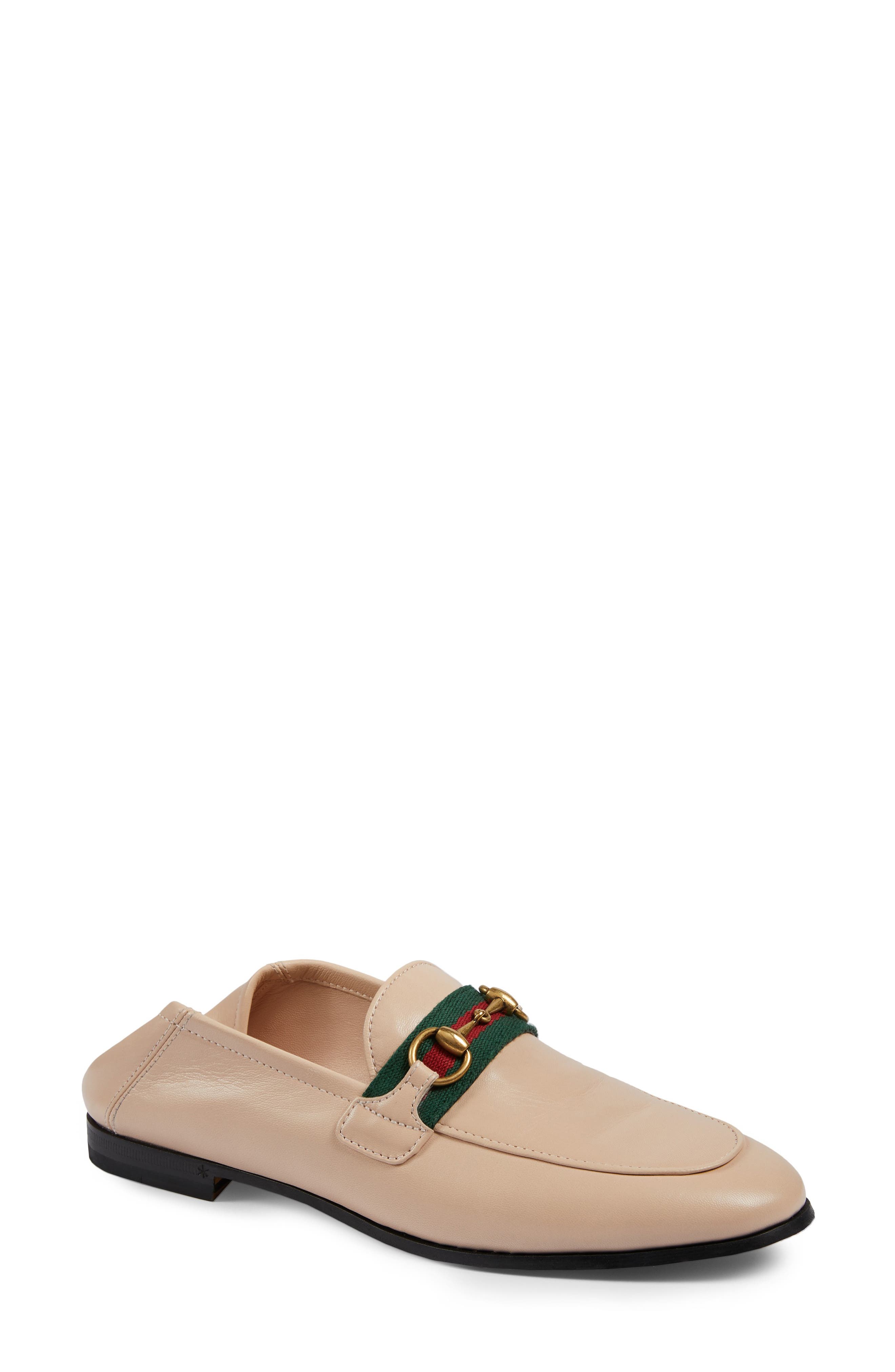 Brixton Horsebit & Web Convertible Loafer, Main, color, SKIN ROSE/ GREEN/ RED