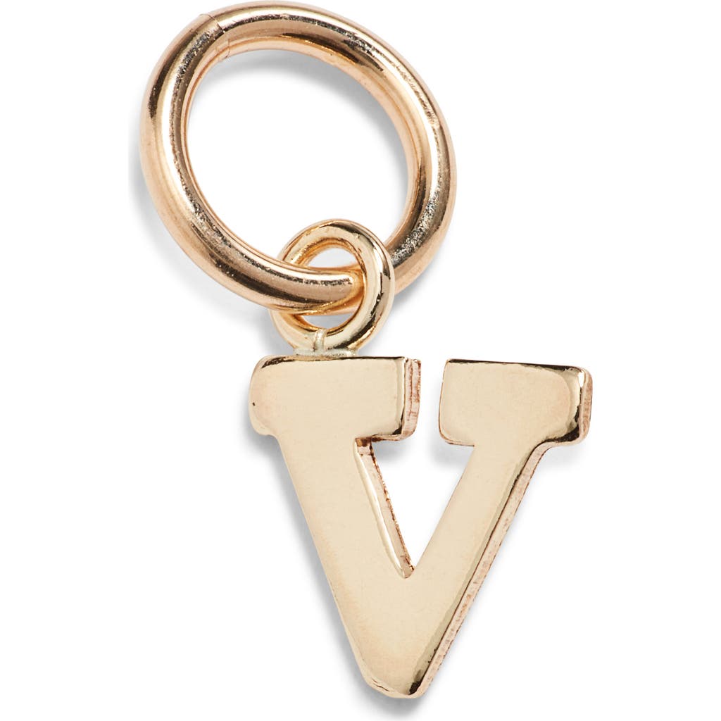 Nashelle Initial Charm In Gold Fill - V
