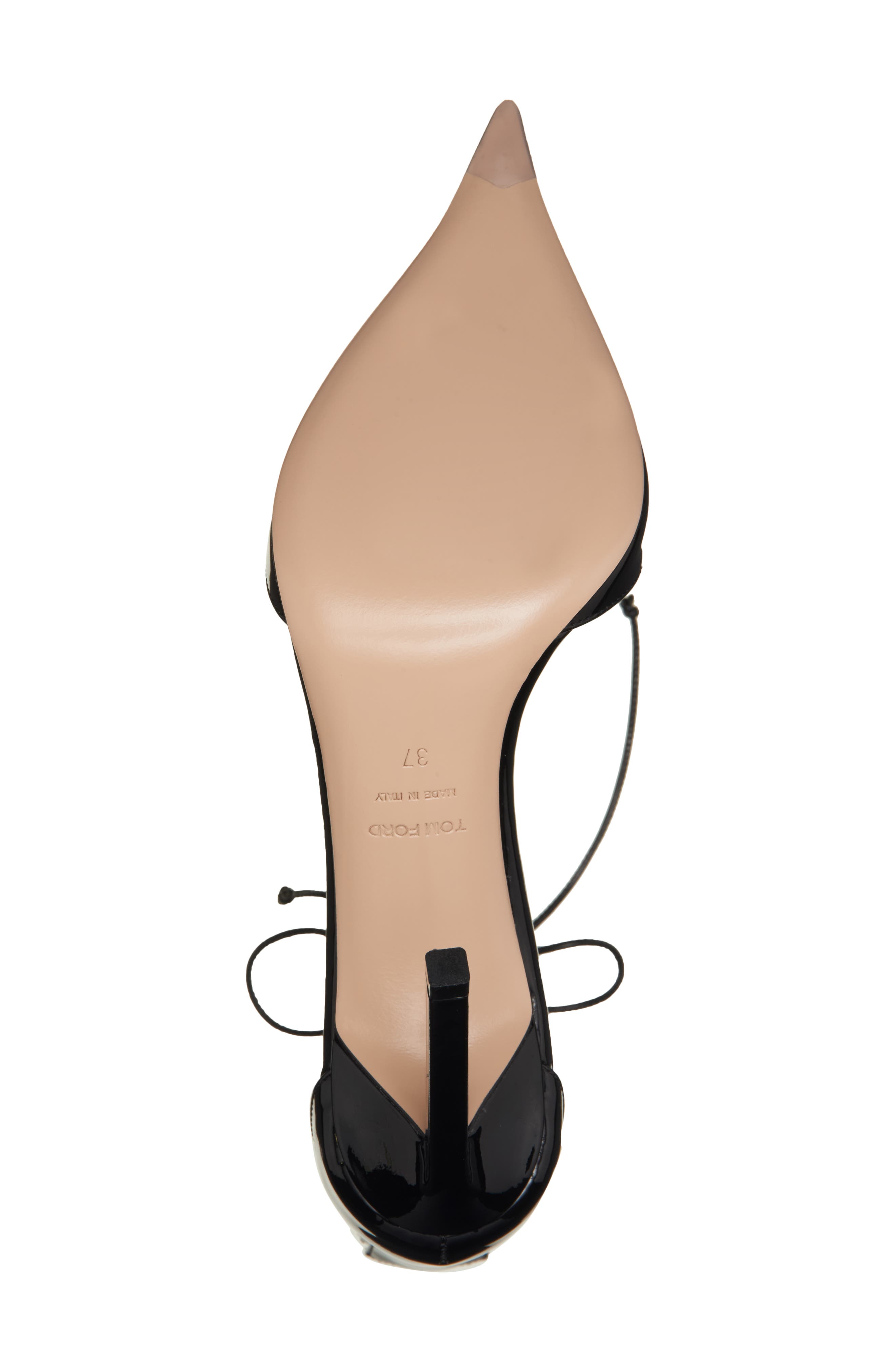TOM FORD Ankle Tie Pump, Alternate, color, Black