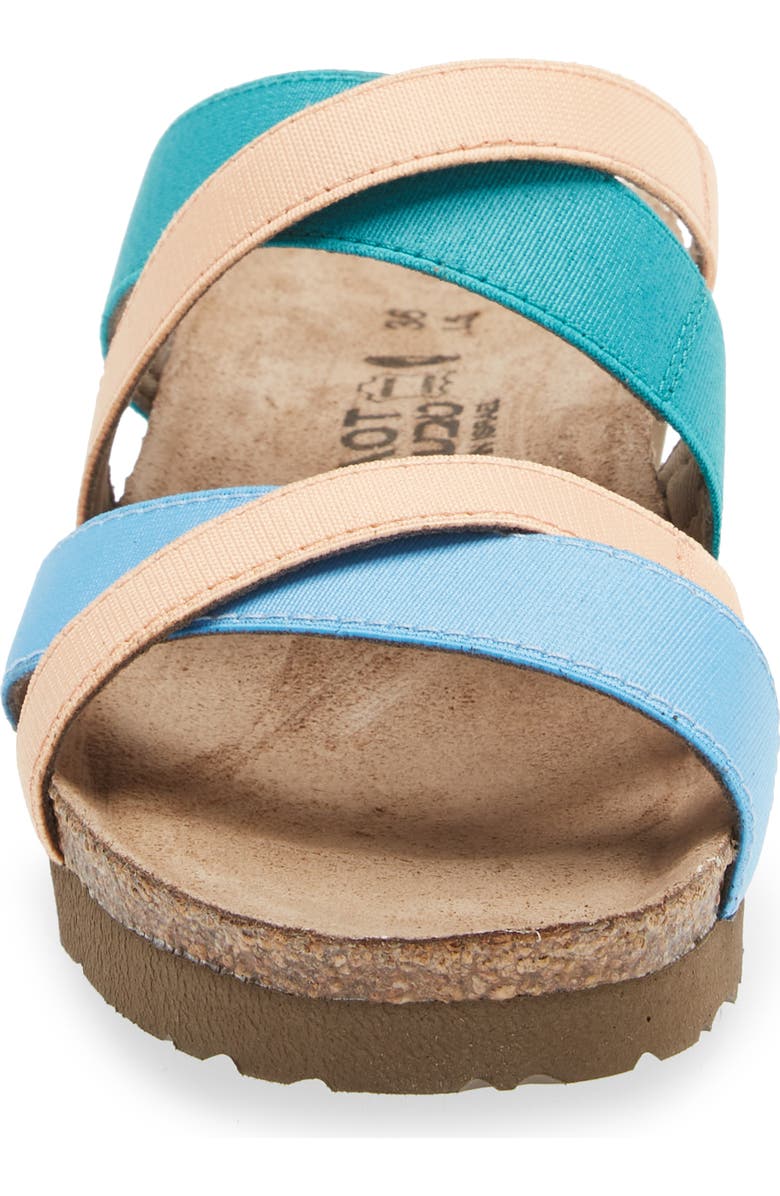 Naot Roxana Strappy Slip-On Sandal, Alternate, color, Sky Blue/ Aqua/ Peach Stretch