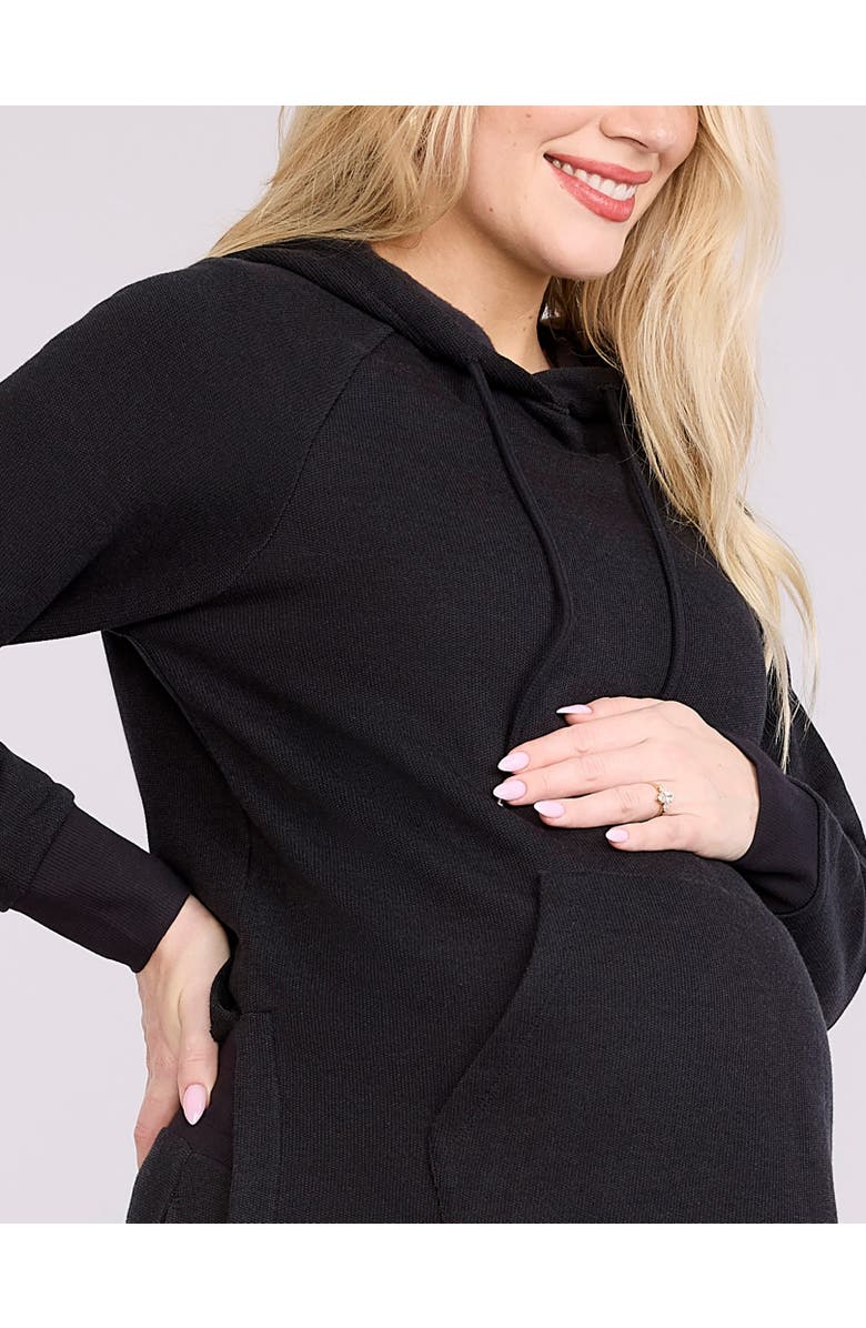 MOTHERHOOD MATERNITY Relaxed Fit Maternity Hoodie, Alternate, color, Black