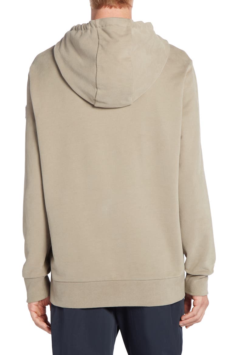 Logo Appliqué Cotton Hoodie, Alternate, color, MUD BROWN