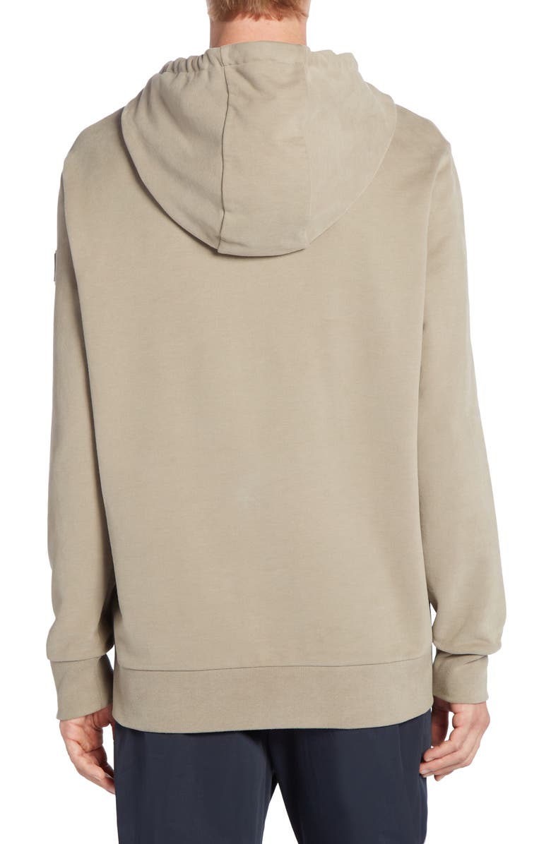 Moncler Logo Appliqué Cotton Hoodie, Alternate, color,