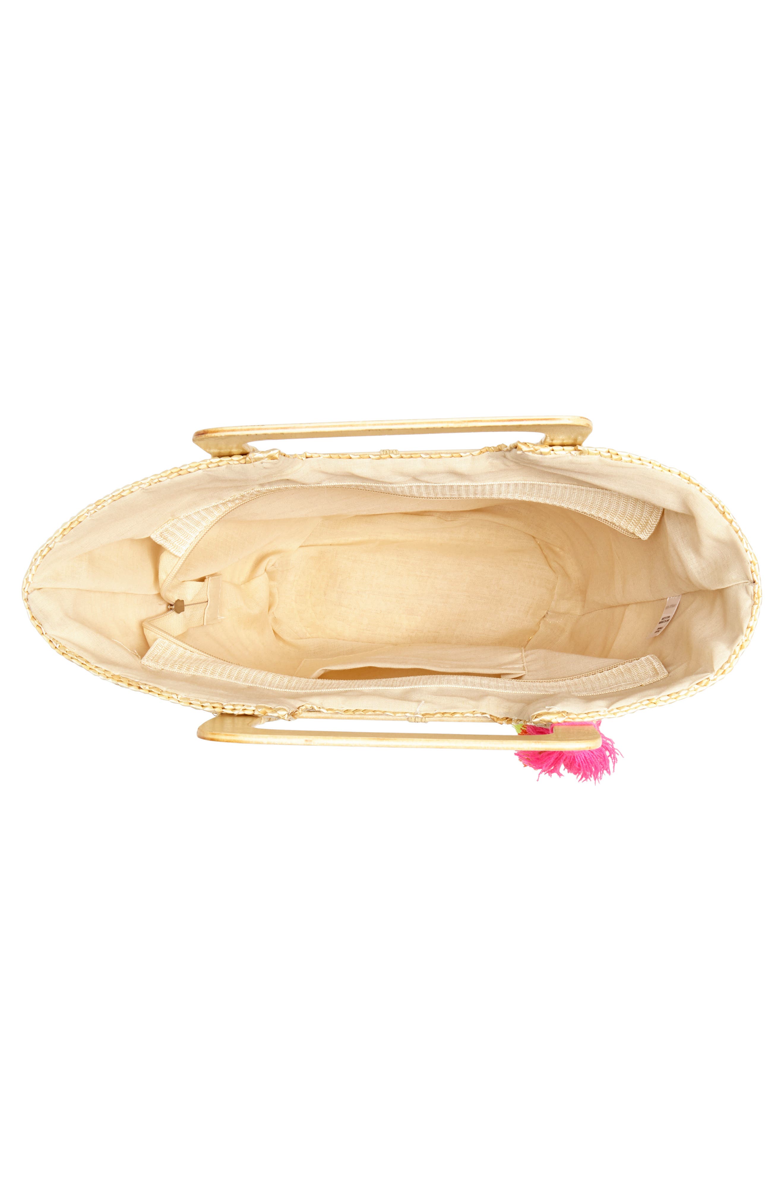 BP. Straw Ring Handle Basket Tote, Alternate, color, 