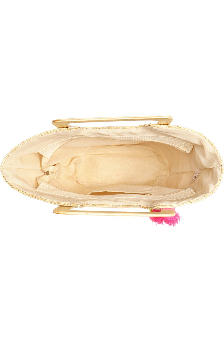 BP. Straw Ring Handle Basket Tote, Alternate, color,