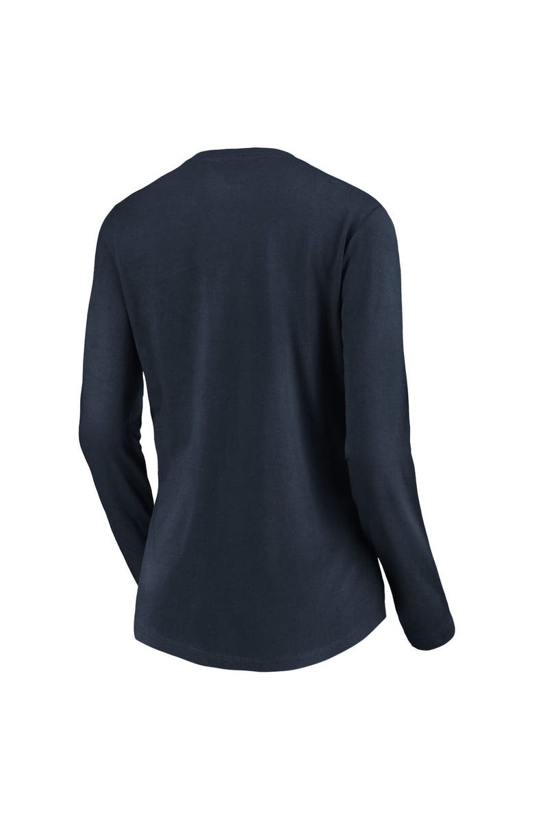 FANATICS Women's Fanatics Branded Navy Chicago Bears Primary Logo Long Sleeve V-Neck T-Shirt, Alternate, color, 