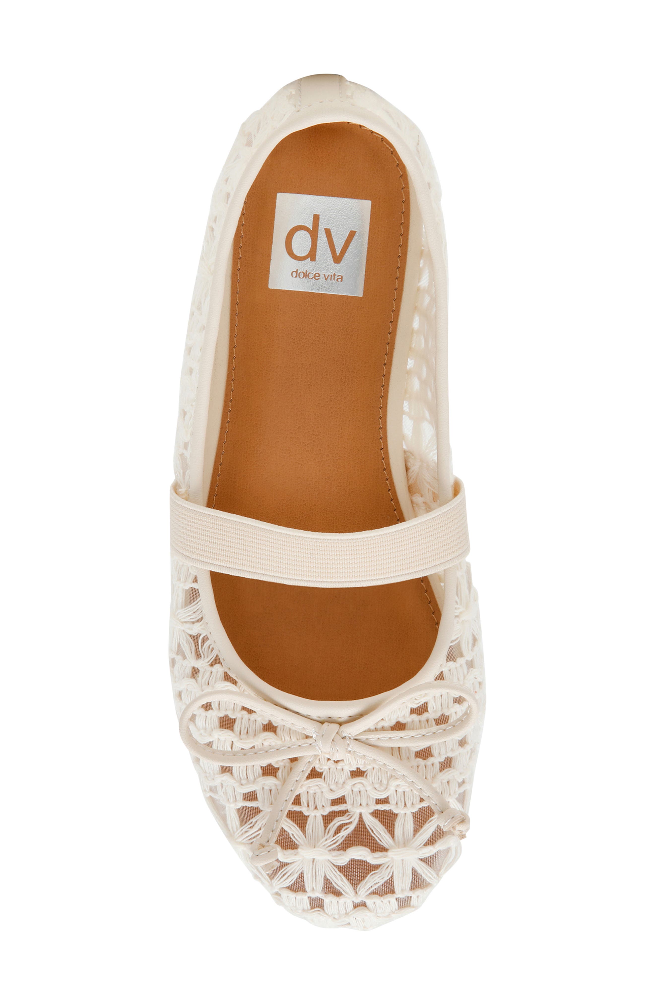 Dolce Vita Kids' Moppet Mesh Mary Jane Flat, Alternate, color, Ivory