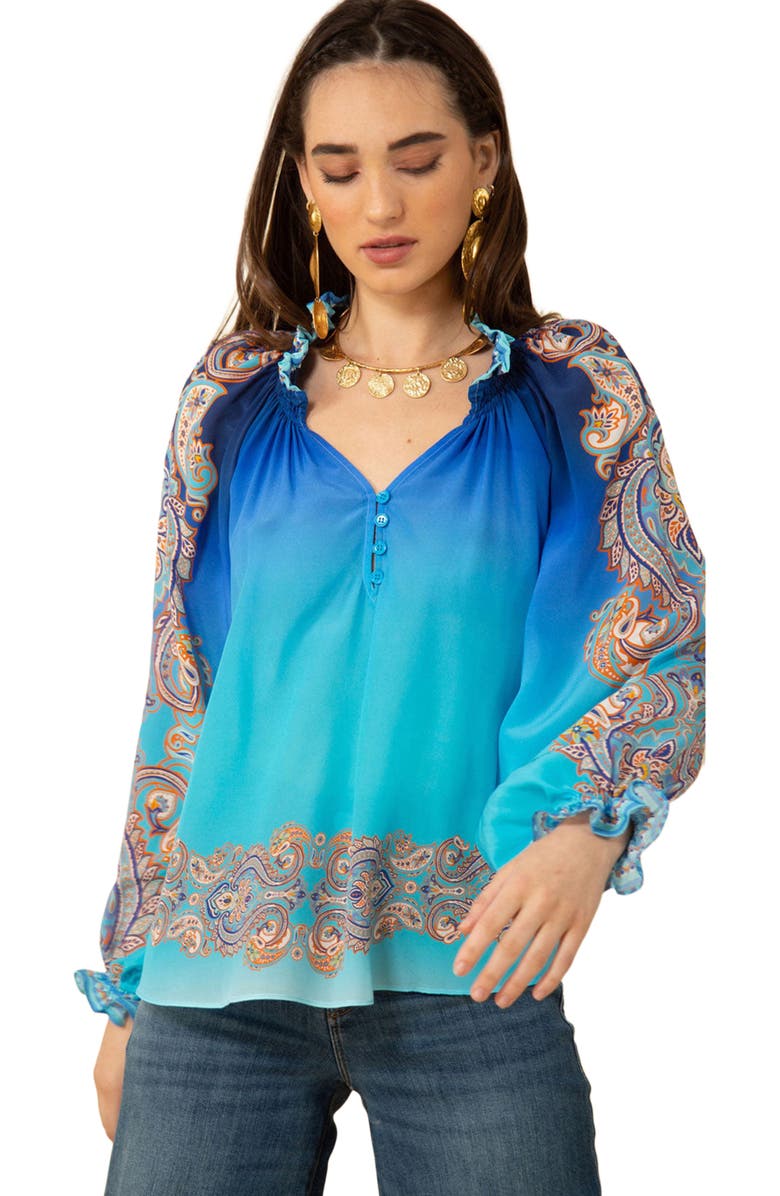 Hale Bob Everleigh Silk Top, Alternate, color, 