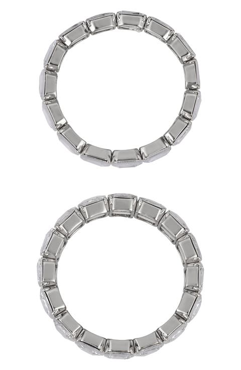 Set of 2 Stone Stretch Bracelets