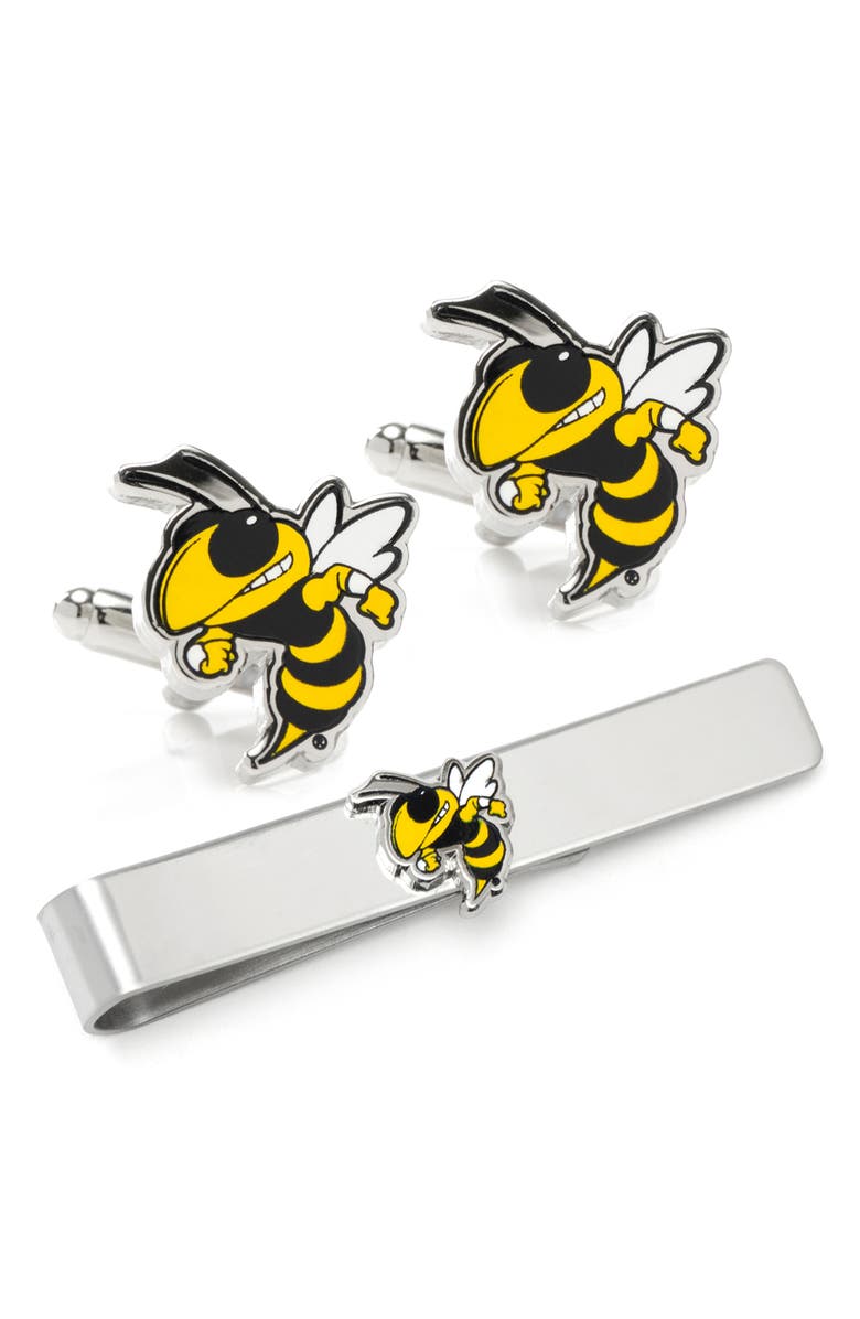 Cufflinks, Inc. NCAA Georgia Tech Yellow Jackets Cuff Links & Tie Bar, Main, color, Yellow