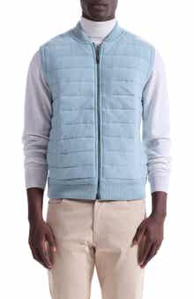 Quilted Cotton Zip Sweater Vest