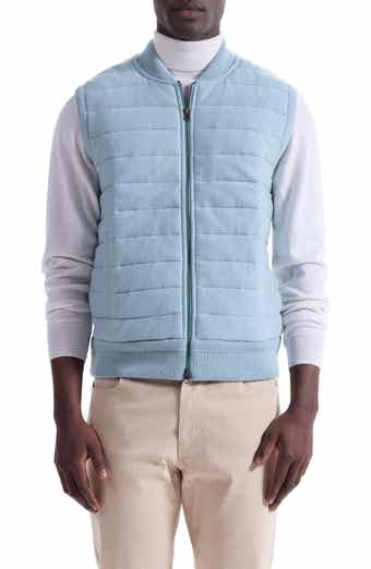 Quilted Cotton Zip Sweater Vest