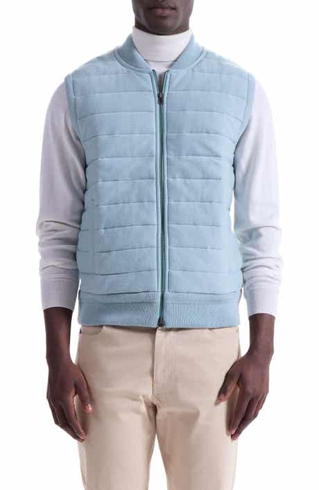 Quilted Cotton Zip Sweater Vest