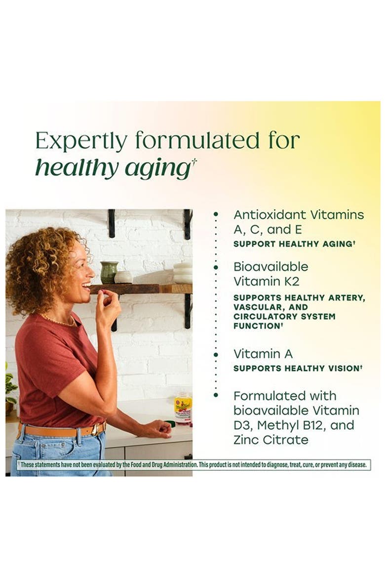 Whole Body Multi Gummies for Women 55+ for Bone Health, Vegetarian, 90 Strawberry Gummies, Alternate, color, None