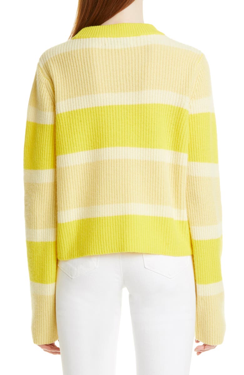 La Ligne Bold Tonal Stripe Wool & Cashmere Sweater, Alternate, color, 