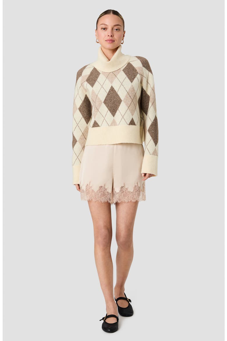 Koda Argyle Jacquard Turtleneck Sweater, Alternate, color, OVERSIZED ARGYLE
