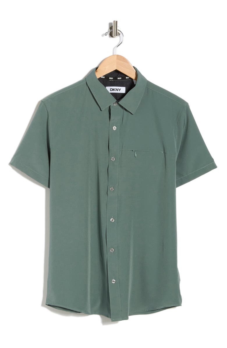 DKNY SPORTSWEAR Lenox Tech Shirt, Alternate, color, Balsam Green