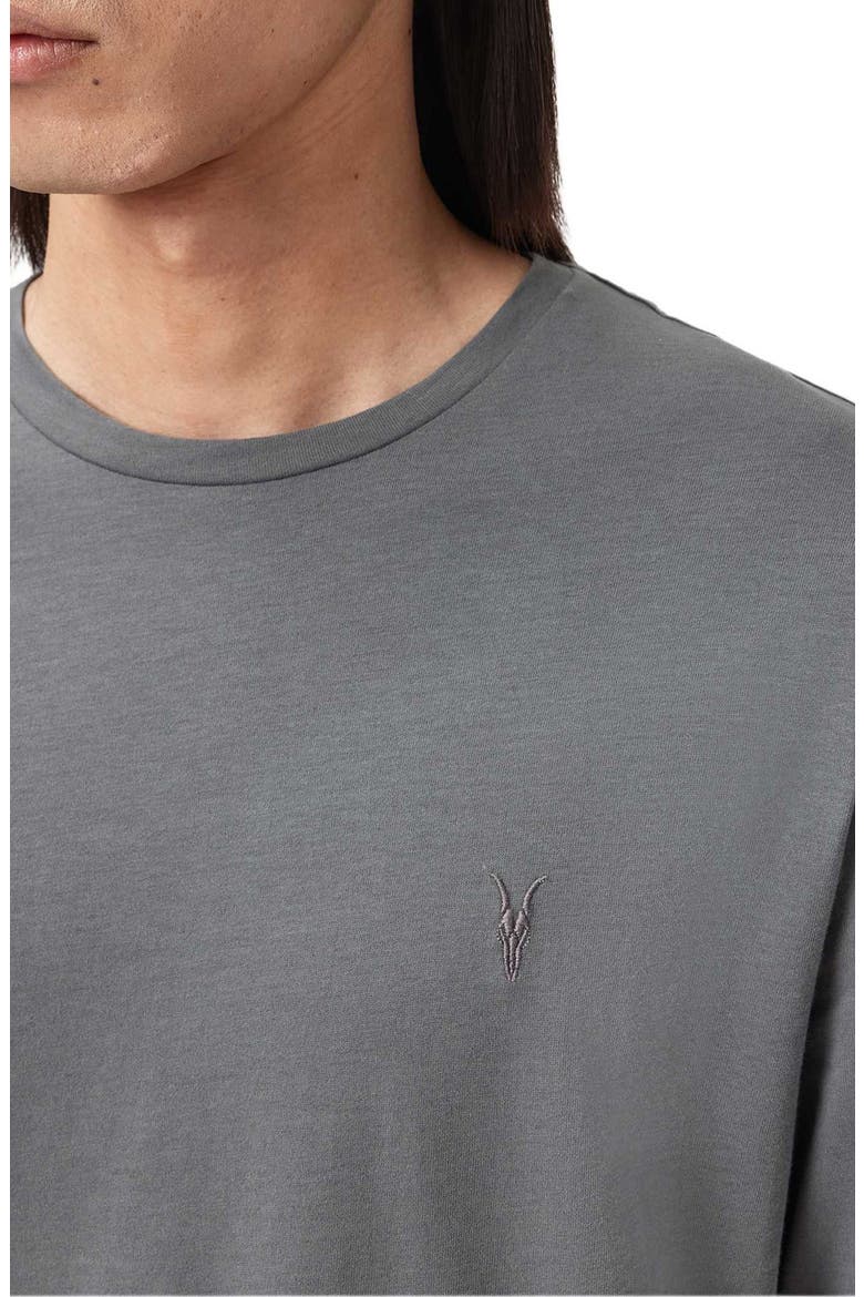 Brace Long Sleeve Cotton T-Shirt, Alternate, color, HAZED GREY