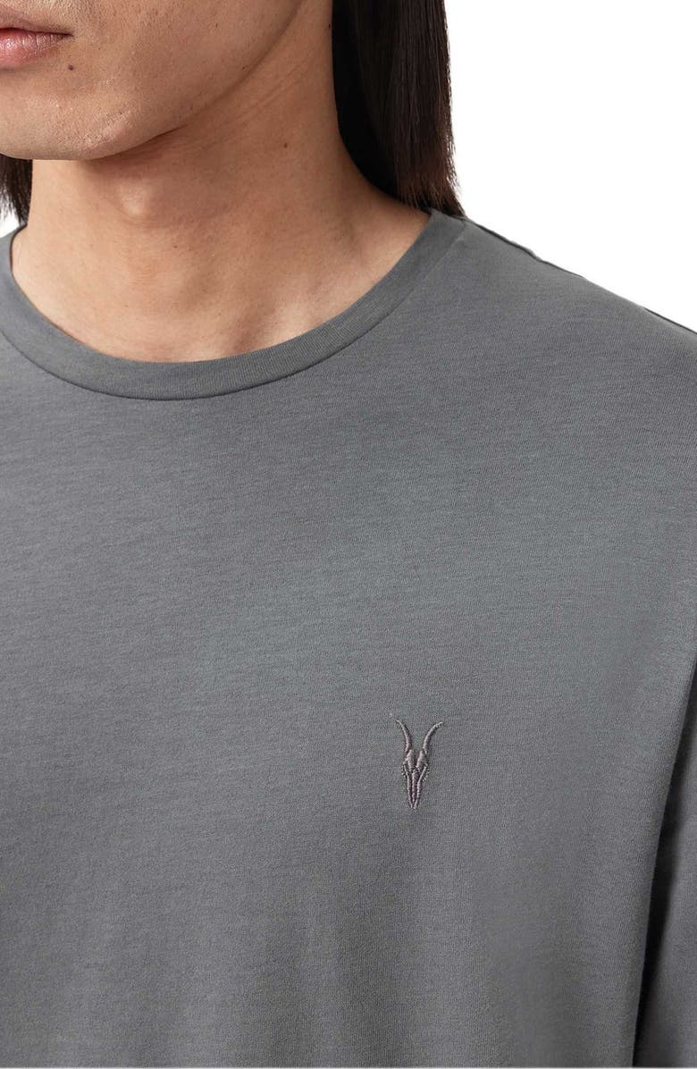 AllSaints Brace Long Sleeve Cotton T-Shirt, Alternate, color, Hazed Grey