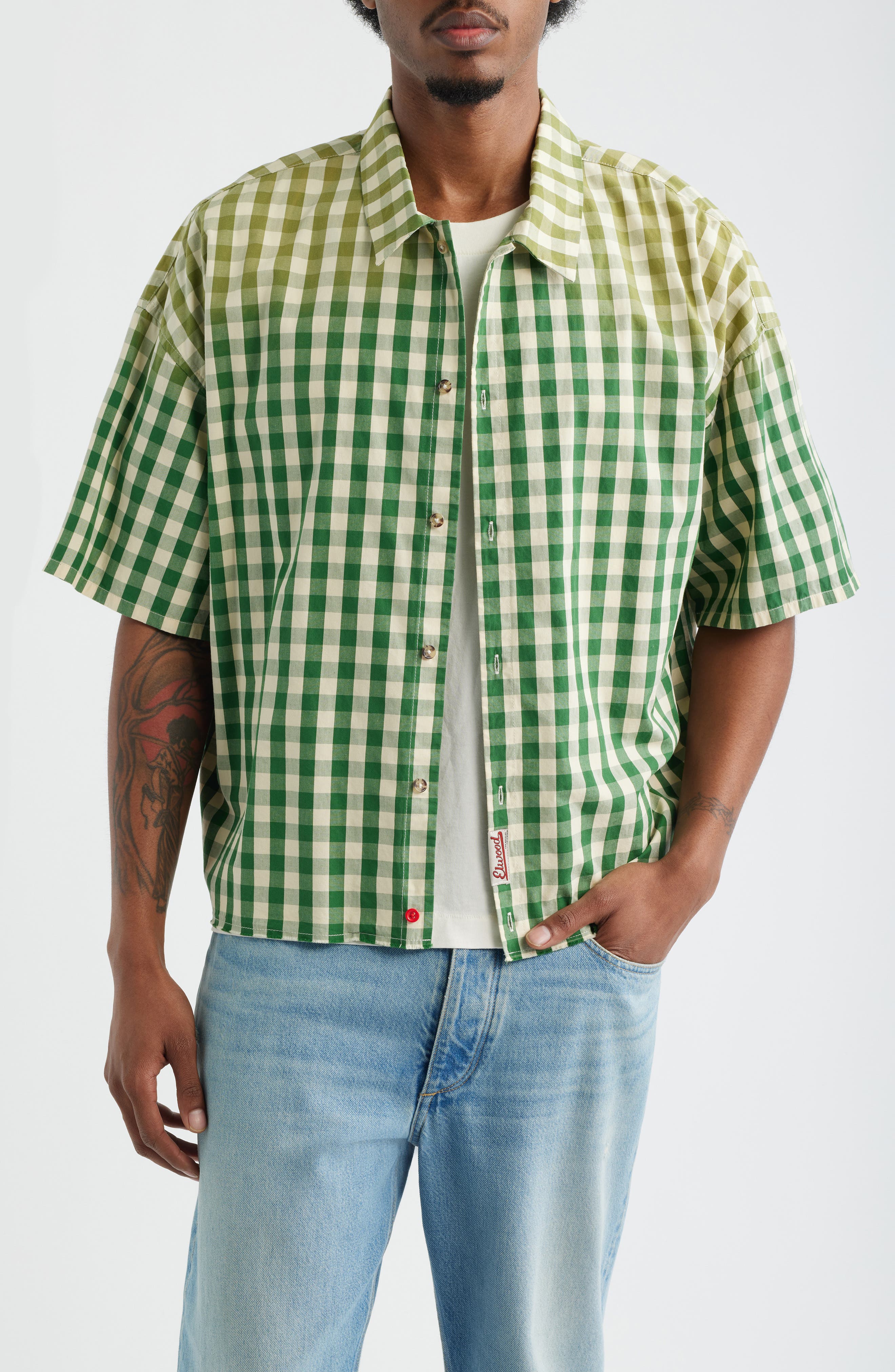 selected GREEN GINGHAM