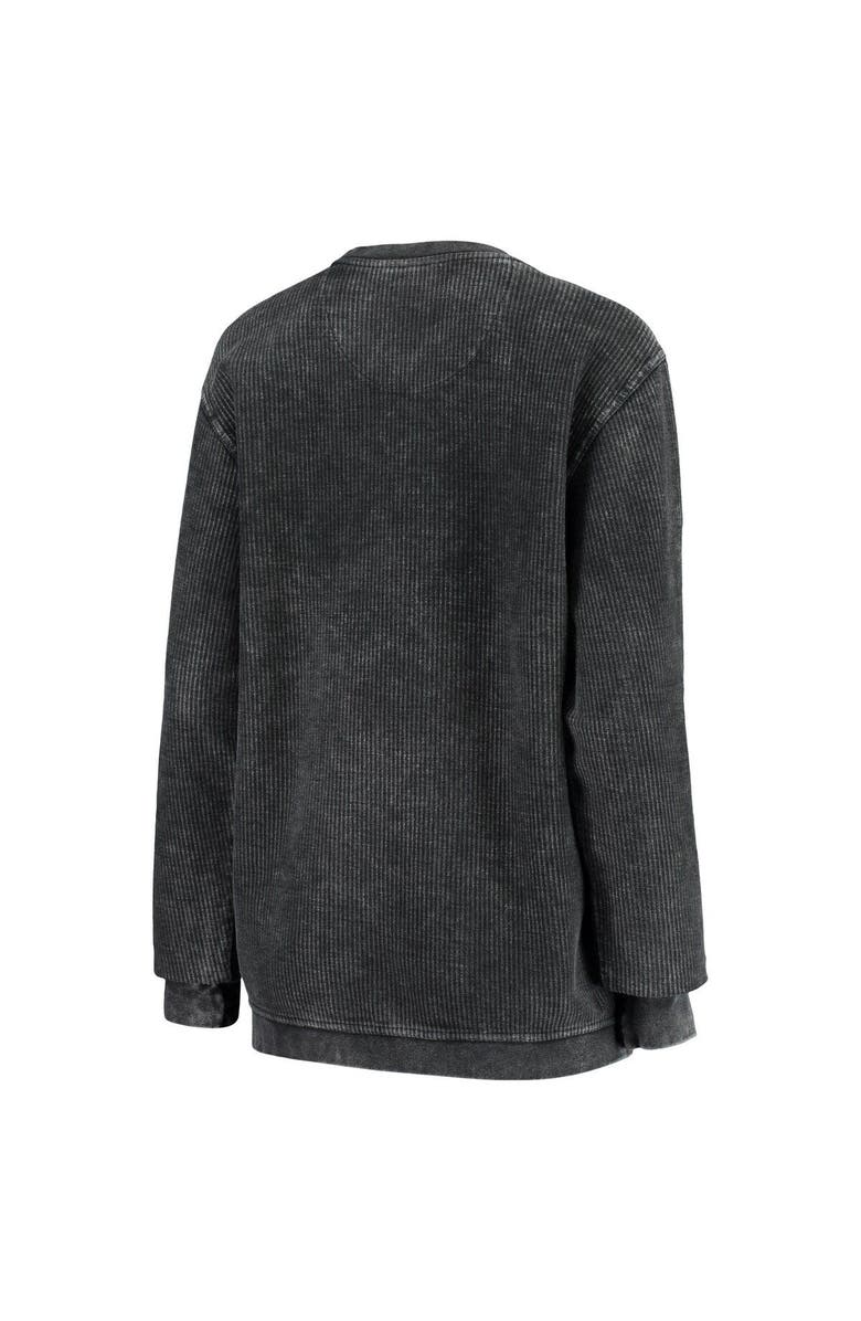 PRESSBOX Women's Pressbox Black UCF Knights Comfy Cord Vintage Wash Basic Arch Pullover Sweatshirt, Alternate, color, Black