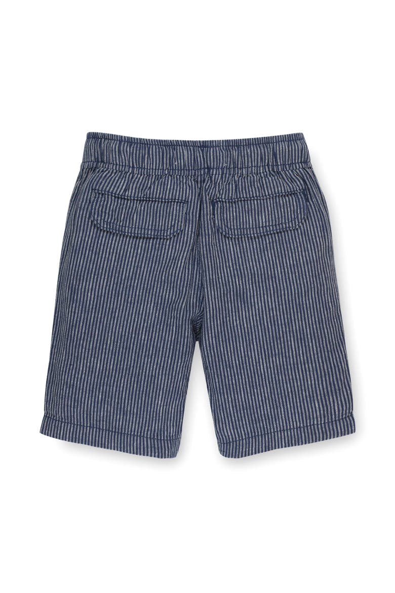 Baby Boys' Relaxed Linen Short, Infant, Alternate, color, Dark Blue and Linen Stripe