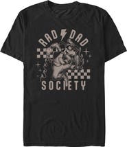 Mickey & Friends Men's Goofy Art Rad Dad Society Short Sleeve Graphic T-Shirt
