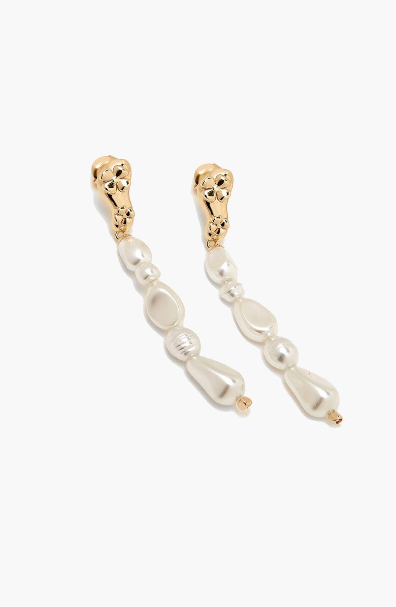 YOJ Pearl Eclo Drop Earrings in Gold, Main, color, Gold