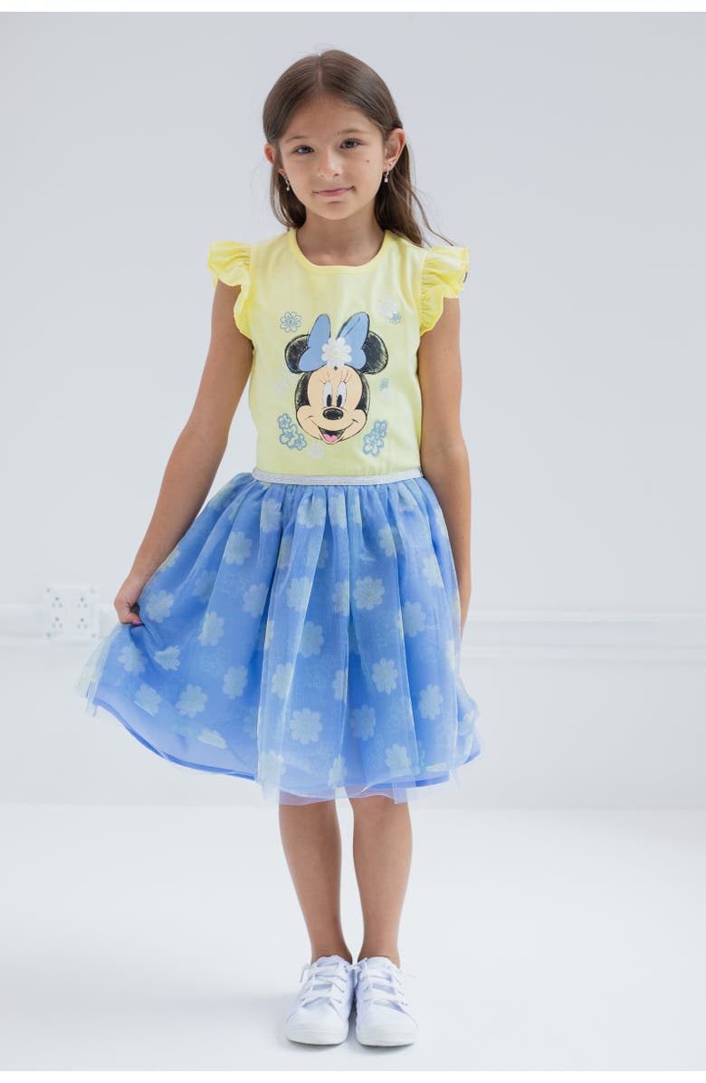 Disney Minnie Mouse Sleeveless Tulle Dress, Alternate, color, Yellow
