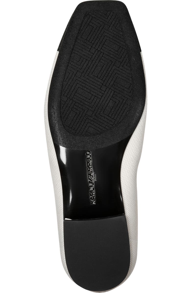 KARL LAGERFELD PARIS Zailey Cap Toe Mary Jane Flat, Alternate, color, Cream/ Black