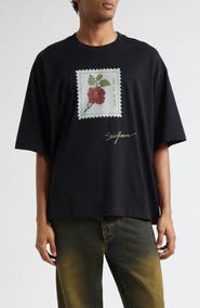 SONG FOR THE MUTE Rose Stamp Gym T-Shirt