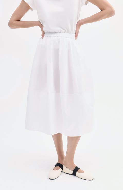 Full Skirt in Cotton Poplin