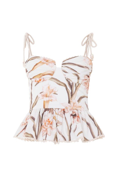 Botanic Retro Peplum Top