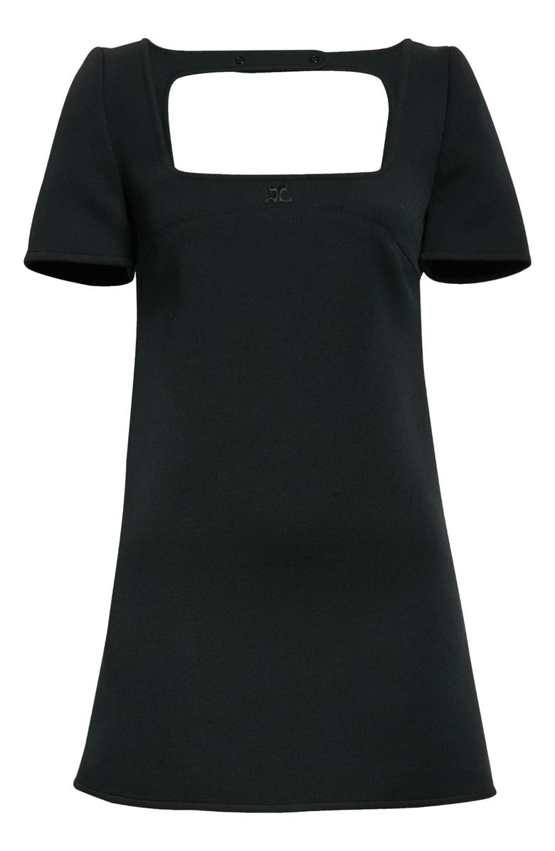 Courrèges Workwear Square Neck Cutout Minidress, Alternate, color,