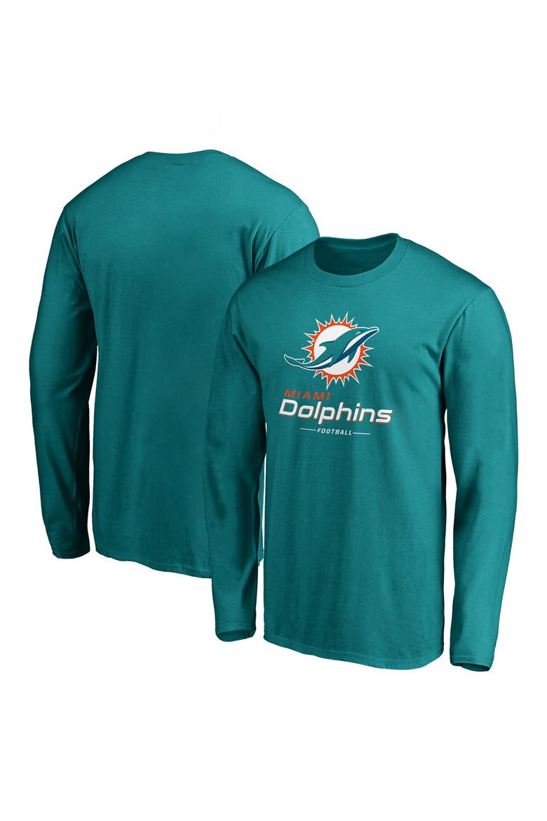 Men's Fanatics Branded Aqua Miami Dolphins Team Lockup Long Sleeve T-Shirt, Alternate, color, AQUA