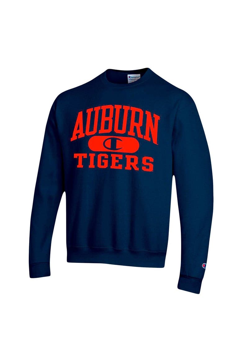 Men's Champion Navy Auburn Tigers Arch Pill Sweatshirt, Alternate, color, Navy