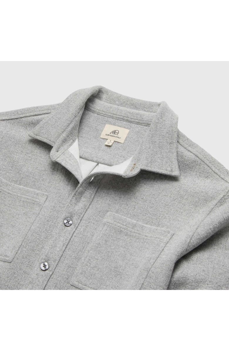 Surfside Supply Co. Louis Soft Textured Overshirt, Alternate, color, Heather Grey