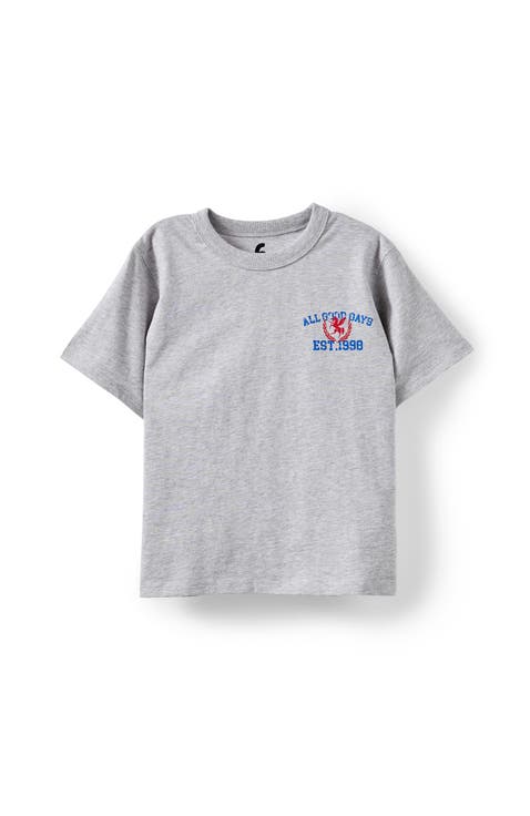 Kid's Poppy Oversize Graphic Print Tee