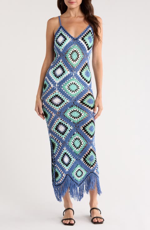 Crochet Maxi Cover-Up Dress