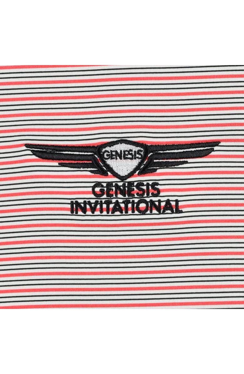FOOTJOY Men's FootJoy  Coral Genesis Invitational Emory Stripe Lisle ProDry Polo, Alternate, color, Coral