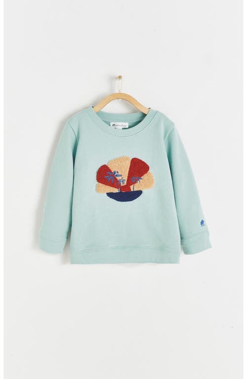 Babycottons Sunset Printed Sweatshirt For Toddler In Green