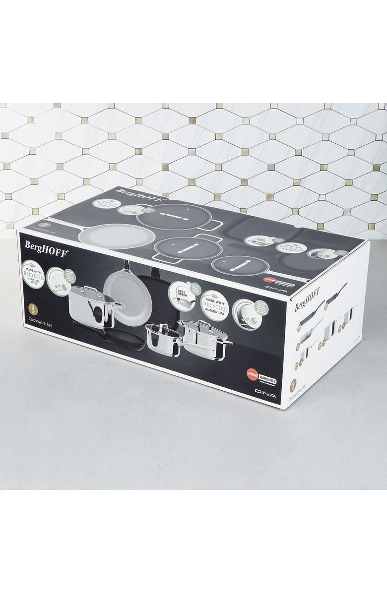 BergHOFF Dina Helix 9-Piece Cookware Set, Alternate, color, Black