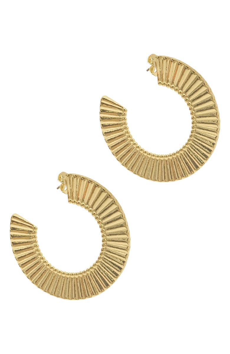 Adornia Ripple Hoop Earrings, Main, color,